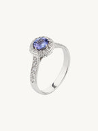 Maritsa Round Halo Stone Cocktail Ring