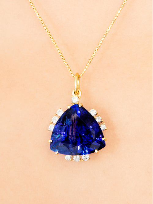 Veleka Sky Ruby Sapphire Pendant Necklace