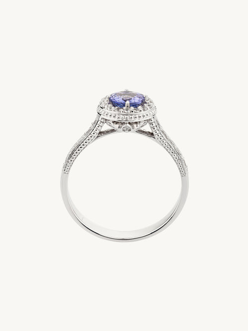 Maritsa Round Halo Stone Cocktail Ring