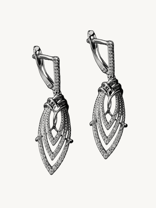 Struma Sharp Oval Statement Earrings