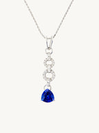 Veleka Sapphire Trilogy Pendant Necklace