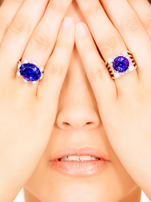 Veleka Deep Blue Sapphire Princess Ring