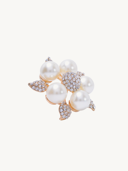 Yantra Pearl Floral Brooch